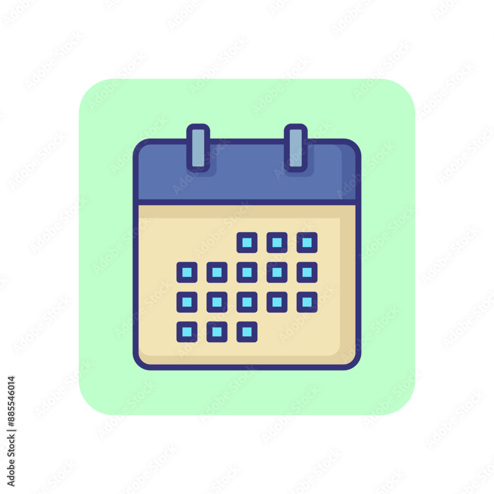 Calendar line icon. Month, reminder, planner. Office supply concept. Can be used for topics like planning, agenda, schedule, deadline Calendar line icon. Month, reminder, planner. Office supply concept. Can be used for topics like planning, agenda, schedule, deadline
