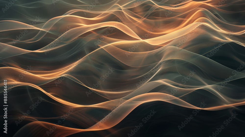 Fototapeta premium Abstract Light Waves in Evening 