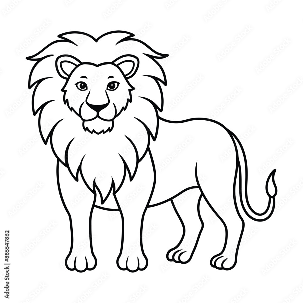 A lion vector art illustration A lion vector art illustration