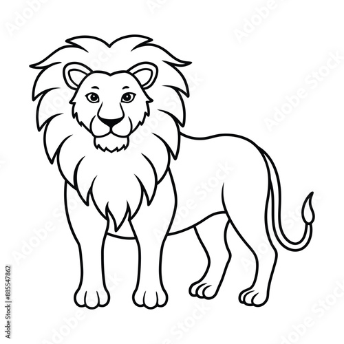 A lion vector art illustration photo