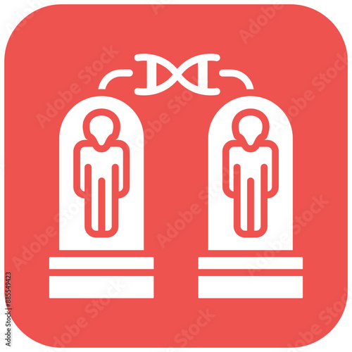 Clone vector icon. Can be used for Science Fiction iconset.