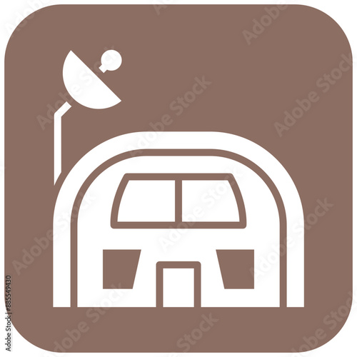 Bunker vector icon. Can be used for Science Fiction iconset.