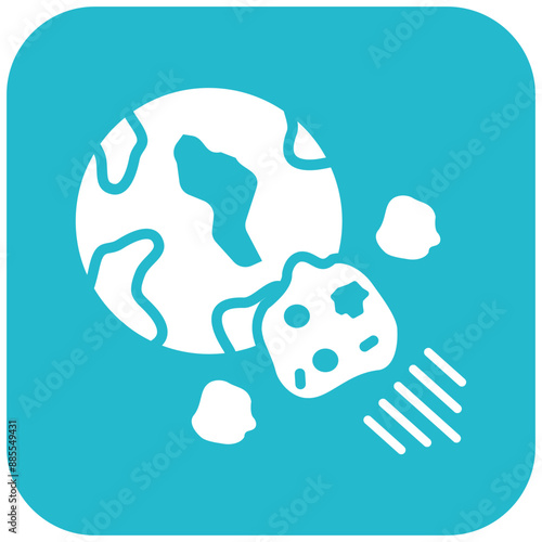 Collision vector icon. Can be used for Science Fiction iconset.