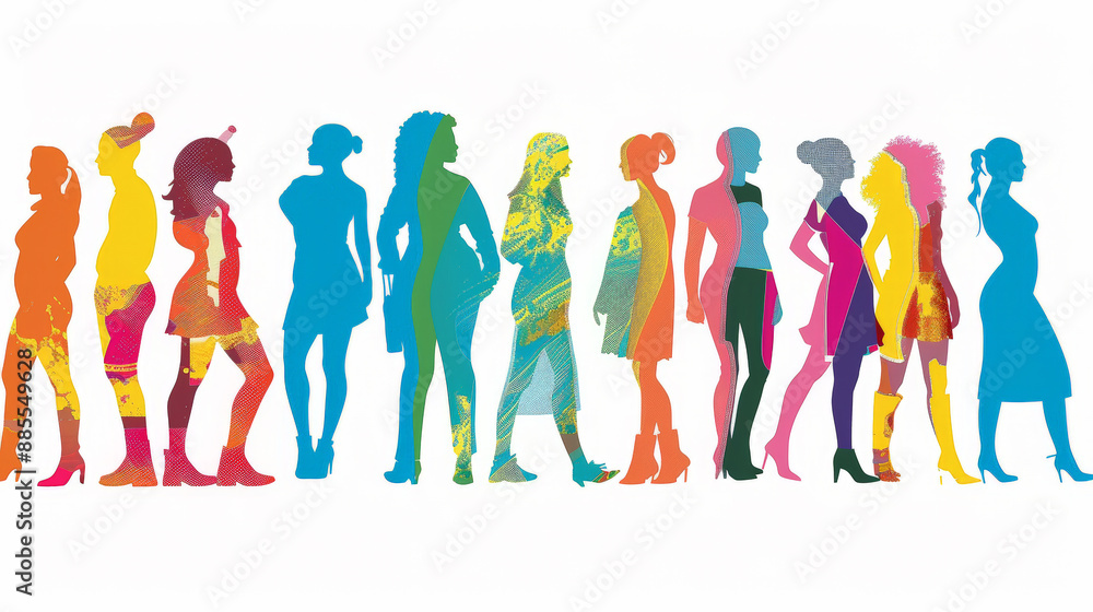 Each silhouette represents the rich diversity and unity of various cultures and origins, celebrating the beauty of inclusivity and individuality. Generative AI Each silhouette represents the rich diversity and unity of various cultures and origins, celebrating the beauty of inclusivity and individuality. Generative AI
