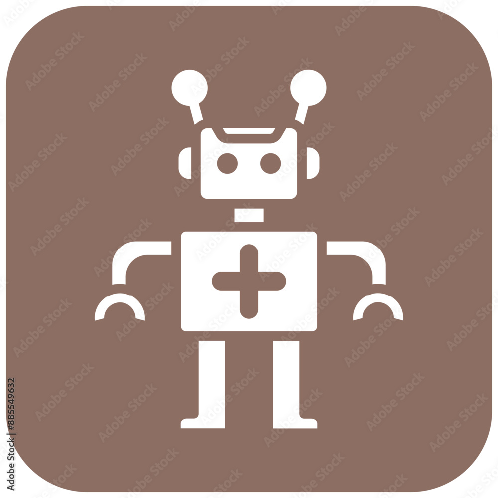 Robotic Nurse vector icon. Can be used for Science Fiction iconset. Robotic Nurse vector icon. Can be used for Science Fiction iconset.