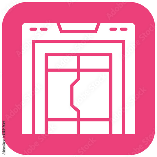 Space Door vector icon. Can be used for Science Fiction iconset.