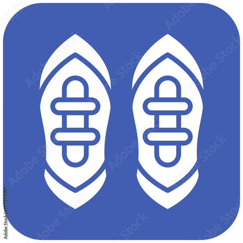 Snowshoes vector icon. Can be used for Outdoor Fun iconset.