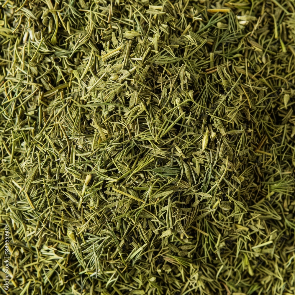 Dry dill pile texture background. Dried fennel pattern, crushed seasoning, dill weed powder Dry dill pile texture background. Dried fennel pattern, crushed seasoning, dill weed powder