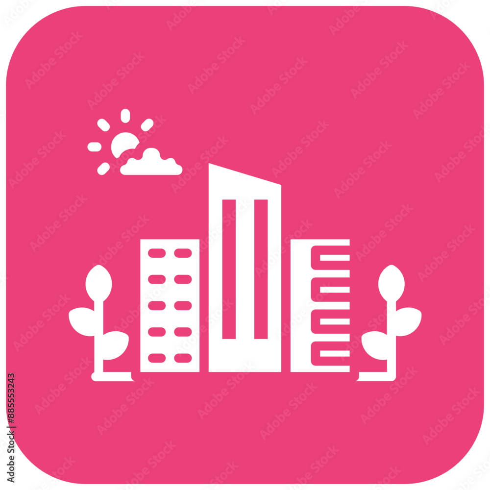 Green City vector icon. Can be used for Earth Day iconset. Green City vector icon. Can be used for Earth Day iconset.
