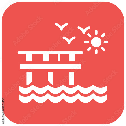 Wharves vector icon. Can be used for Coastline iconset.