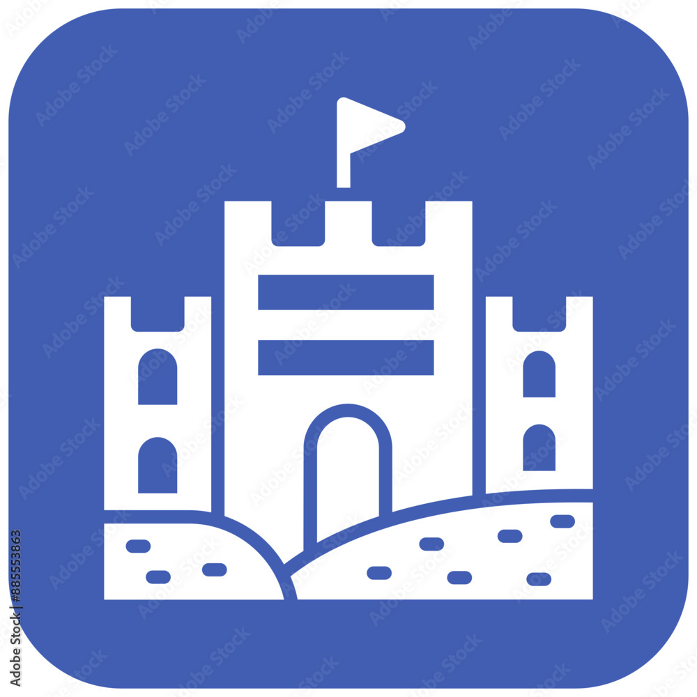 Sandcastle vector icon. Can be used for Coastline iconset. Sandcastle vector icon. Can be used for Coastline iconset.