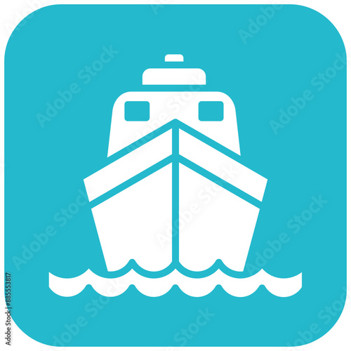 Ship vector icon. Can be used for Coastline iconset.