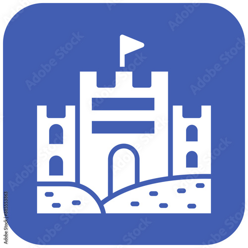 Sandcastle vector icon. Can be used for Coastline iconset.