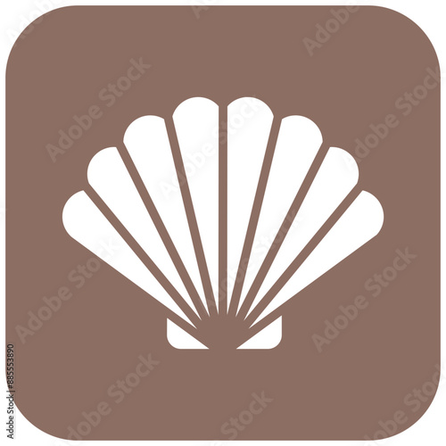 Seashell vector icon. Can be used for Coastline iconset.