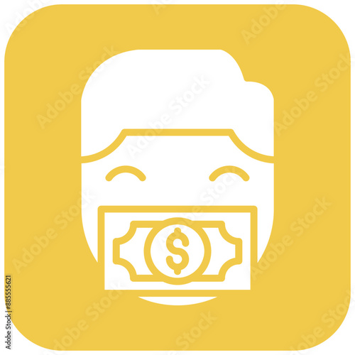 Hush Money vector icon. Can be used for Corruption iconset.