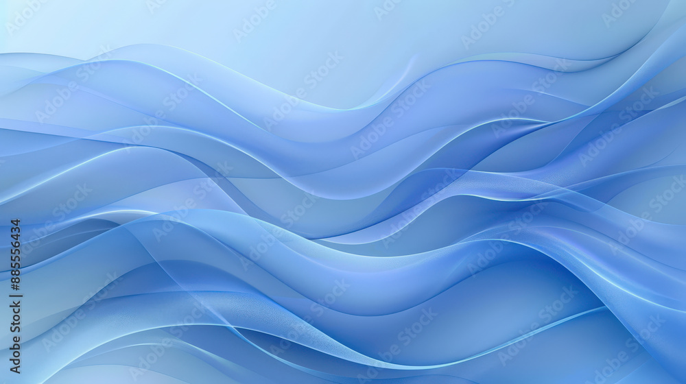 Fototapeta premium Abstract blue waves background at morning