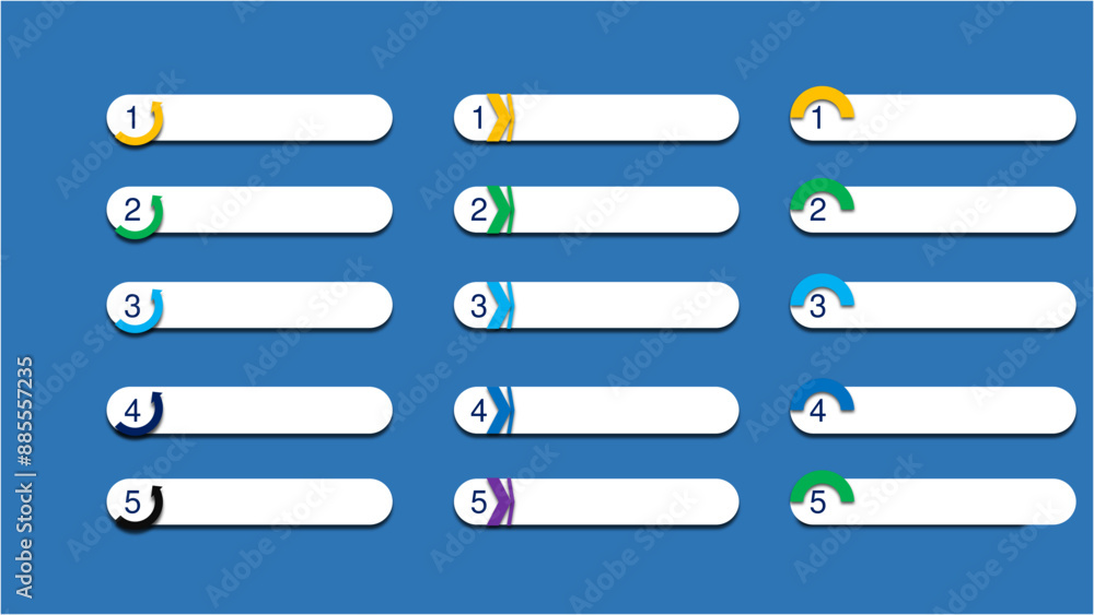 set of Number buttons with vector icons set of Number buttons with vector icons