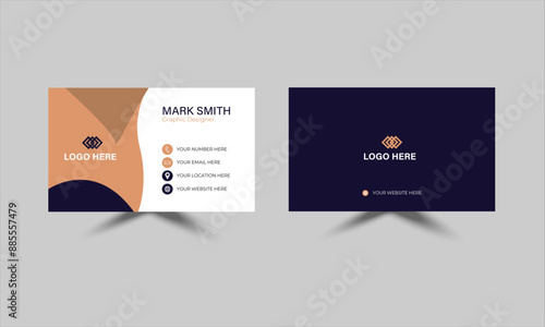 Simple Business Card, And Corporate, template, Branding Layout, Vector visiting Card, For Business, And Personal Use, illustration Design, With geometric Shape 