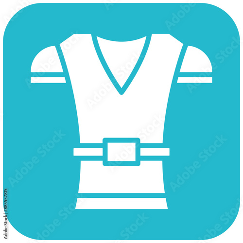 Chest Armor vector icon. Can be used for Rugby iconset.