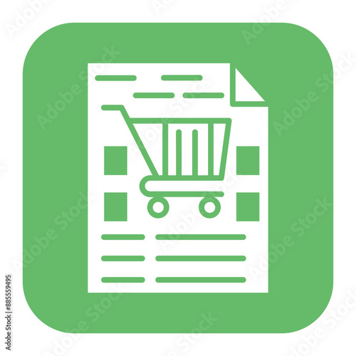 Shopping List vector icon. Can be used for Supermarket iconset.