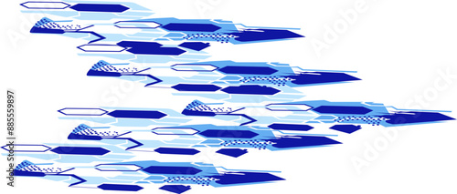 racing blue stripes for logo, icons or favicon