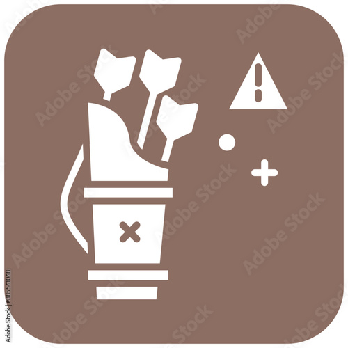 Warning vector icon. Can be used for Archery iconset.