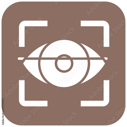 Eye Recognition vector icon. Can be used for Biometrics iconset.