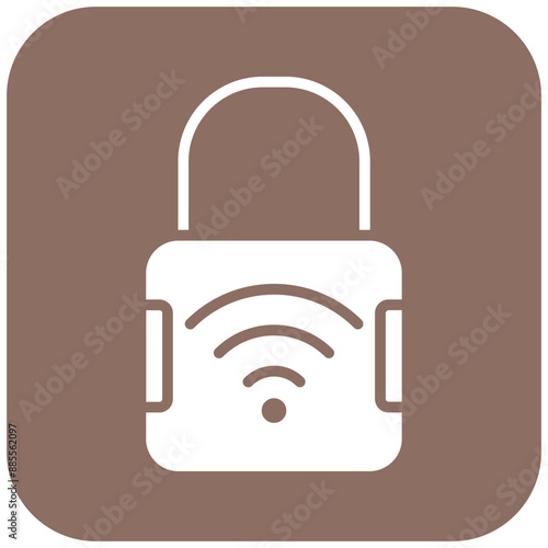 Smart Lock vector icon. Can be used for Biometrics iconset.