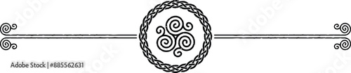 Double Line and Knot Ring Celtic Header Graphic - Triskele