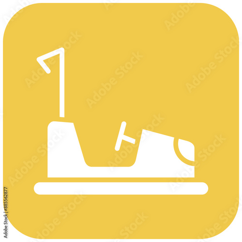 Bumper Cars vector icon. Can be used for Bowling iconset.
