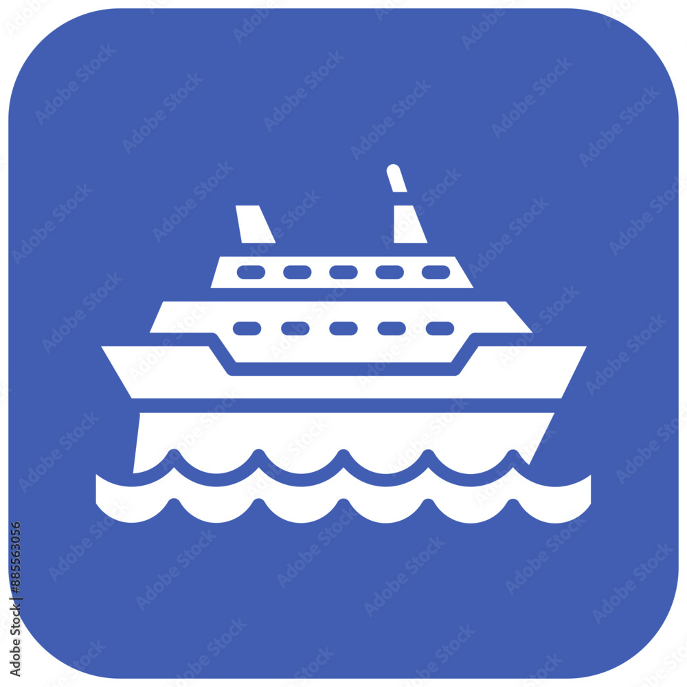 Obraz premium Cruise vector icon. Can be used for Beach Resort iconset.