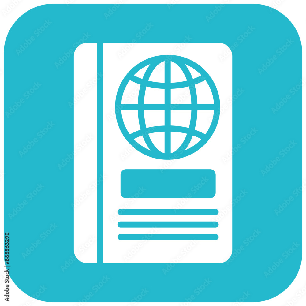Passport vector icon. Can be used for Beach Resort iconset. Passport vector icon. Can be used for Beach Resort iconset.
