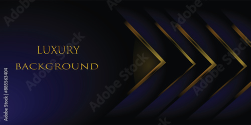 luxury background navy background with 3d image with luxury yellow gradient