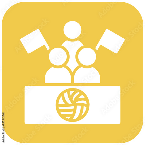 Supporter vector icon. Can be used for Volleyball iconset.