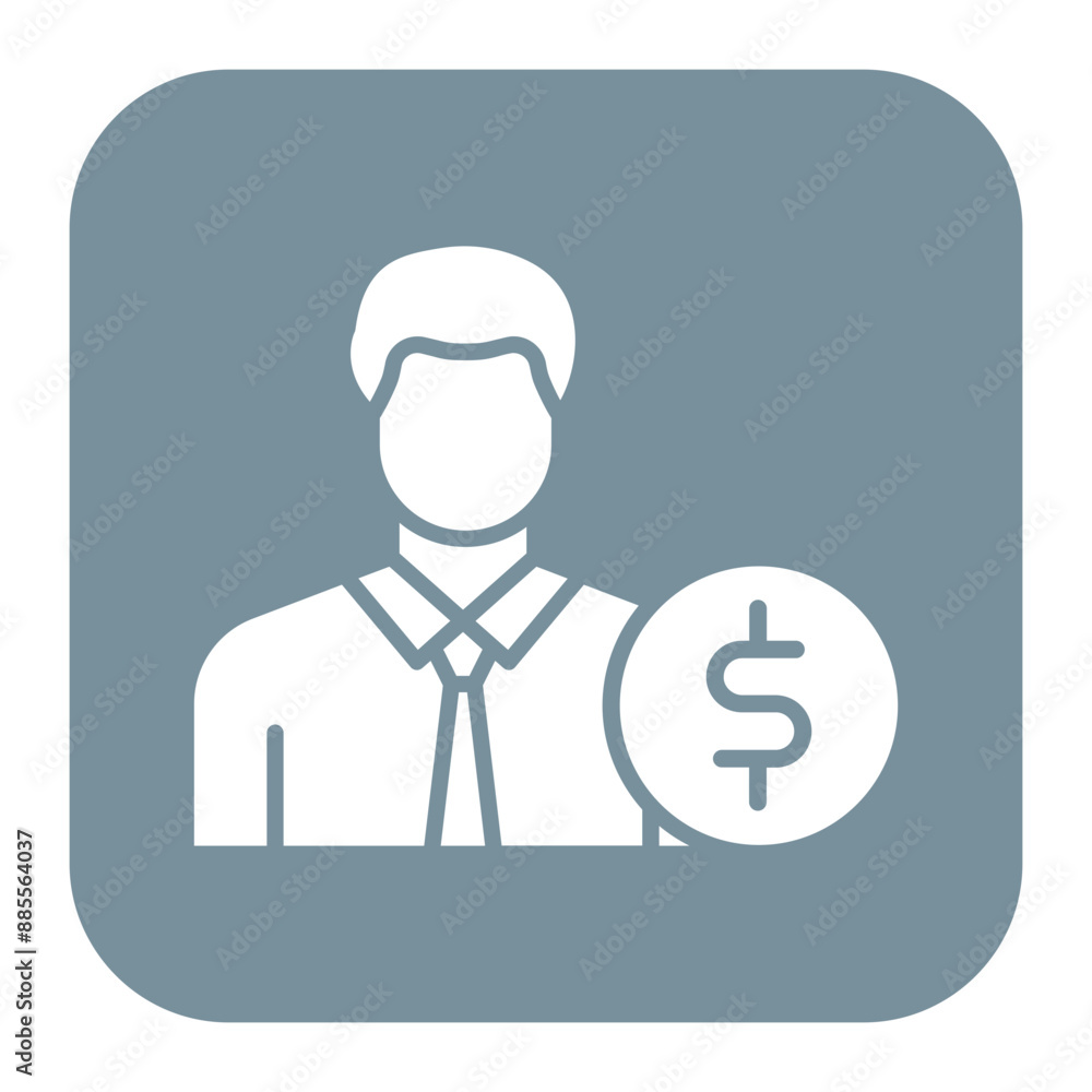 Male Finance Officer vector icon. Can be used for Trading iconset. Male Finance Officer vector icon. Can be used for Trading iconset.