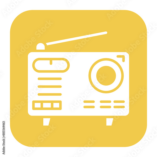 Radio vector icon. Can be used for Retro iconset.