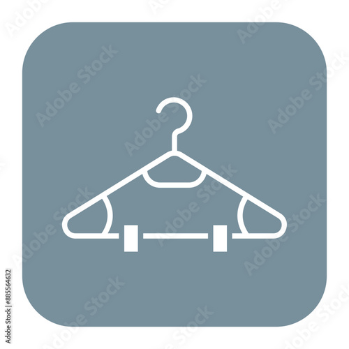 Hanger vector icon. Can be used for Laundry iconset.