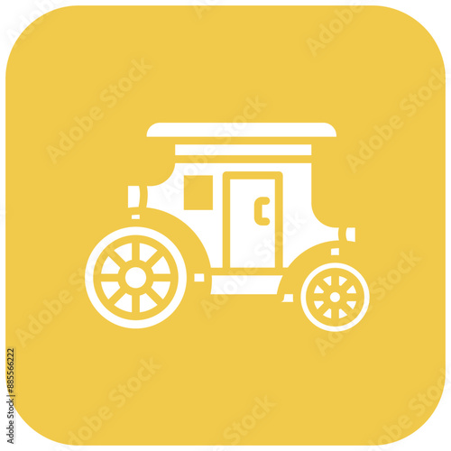 Caravan vector icon. Can be used for Medieval iconset.