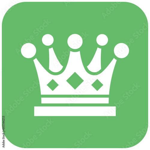 Crown vector icon. Can be used for Medieval iconset.