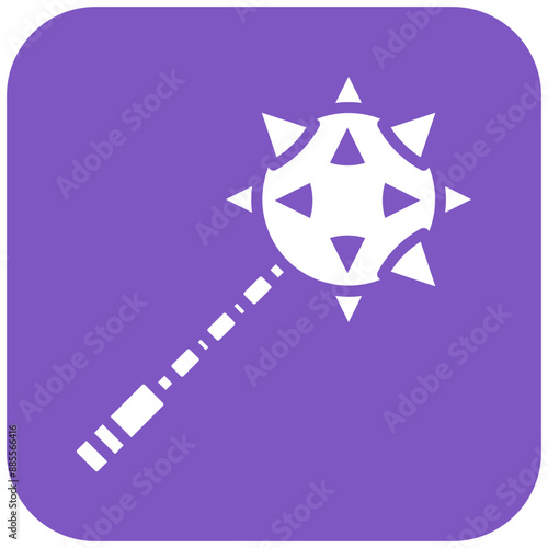 Mace vector icon. Can be used for Medieval iconset.