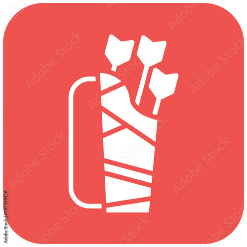 Quiver vector icon. Can be used for Medieval iconset.