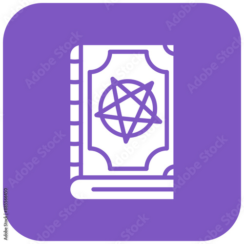 Spellbook vector icon. Can be used for Medieval iconset.