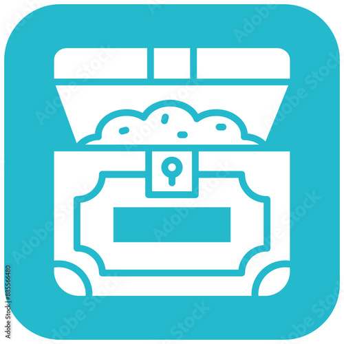 Treasure vector icon. Can be used for Medieval iconset.