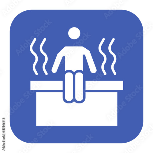 Sauna vector icon. Can be used for Spa iconset.