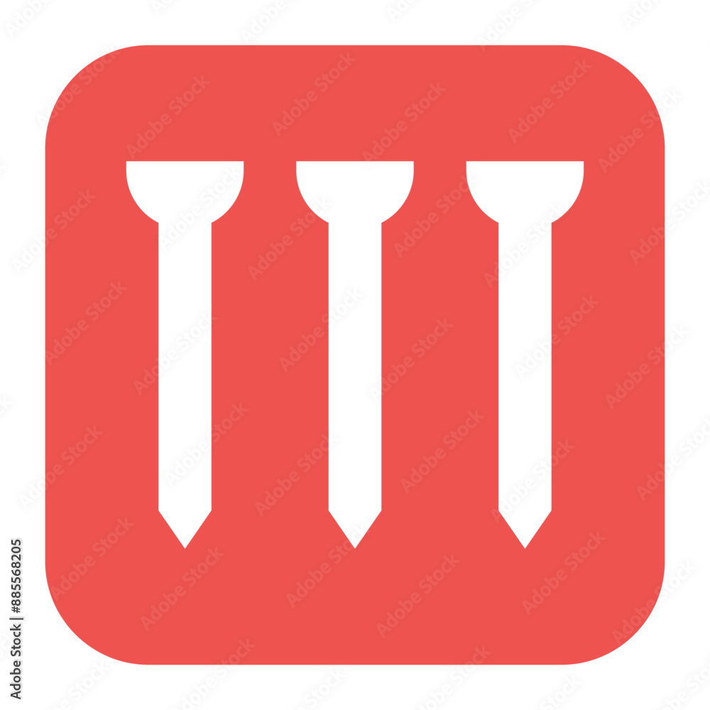 Fototapeta premium Nail vector icon. Can be used for Home Improvements iconset.