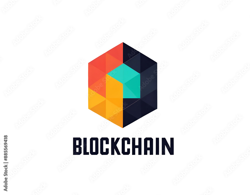 abstract logo design, icon design, brand image, block chain symbol for crypto currency abstract logo design, icon design, brand image, block chain symbol for crypto currency