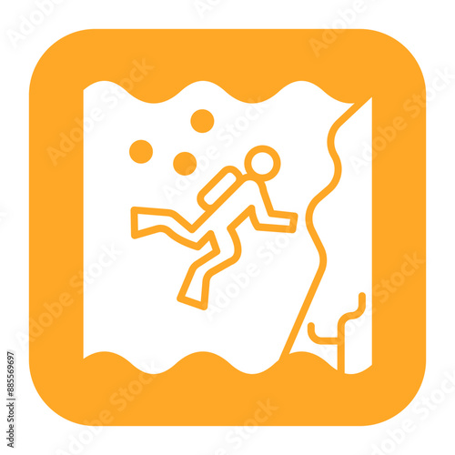 Wall Diving vector icon. Can be used for Vacation and Tourism iconset.