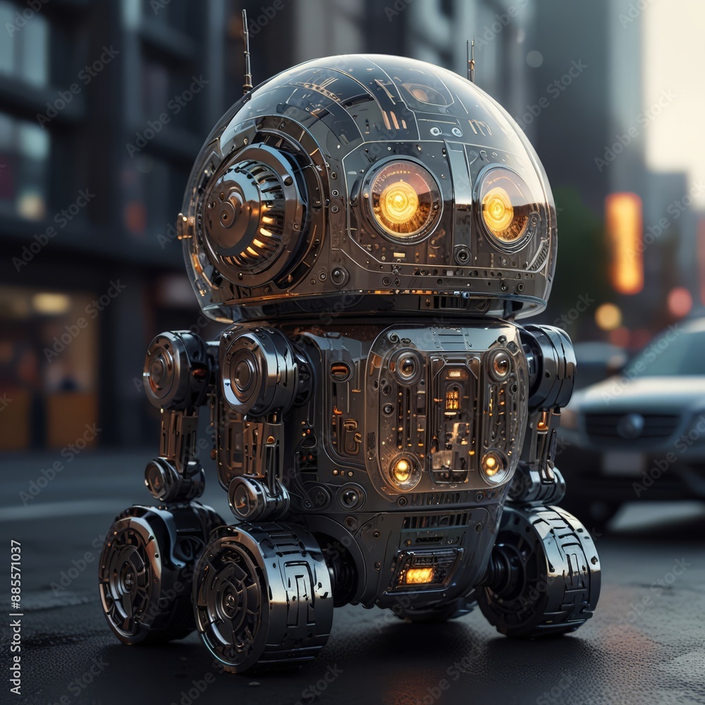 Fototapeta premium robot in the city