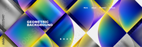 Circle triangle geometric web site page template. Vector Illustration For Wallpaper, Banner, Background, Card, Book Illustration, landing page