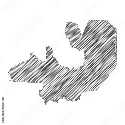 Salta Argentina provinces thread map line vector illustration